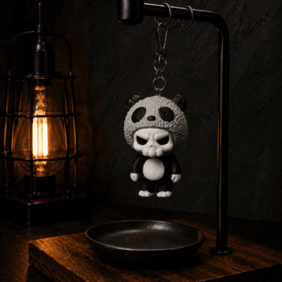 İskelet Panda Anahtarlık